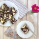 Cheesecake Brownies mit Macadamias und Blaubeeren