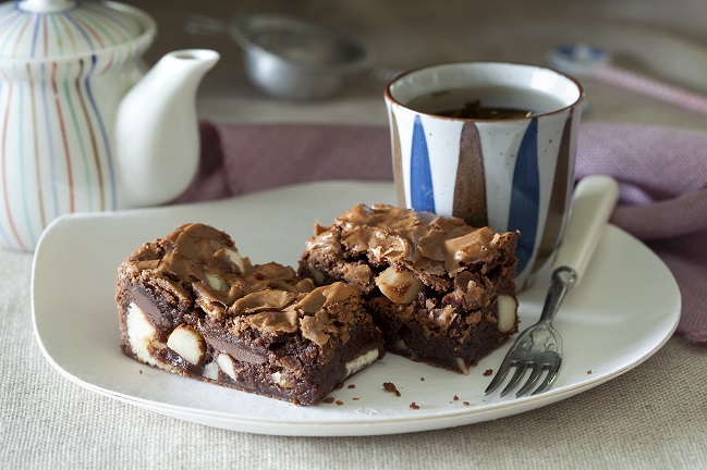 Schokoladen-Macadamia-Brownies