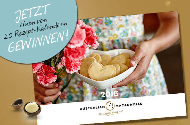 Die leckersten Macadamia Rezepte für 2016 – jetzt noch einen von 20 Australian Macadamia Rezept-Kalendern gewinnen!