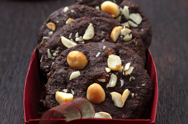 Schokoladen Macadamia Cookies