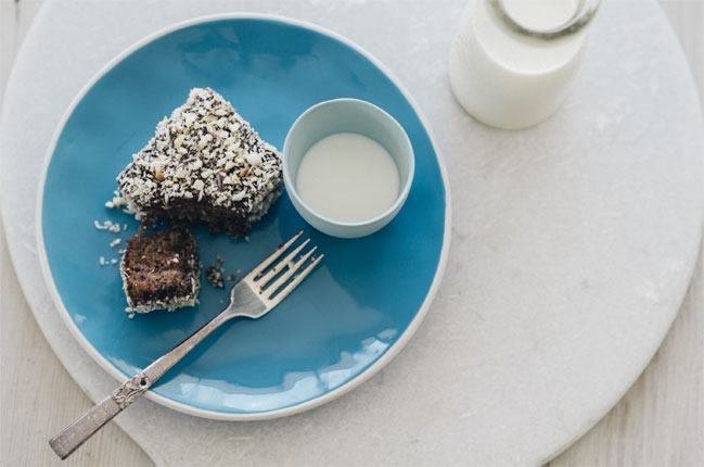 Australische Macadamia Schoko Lamingtons