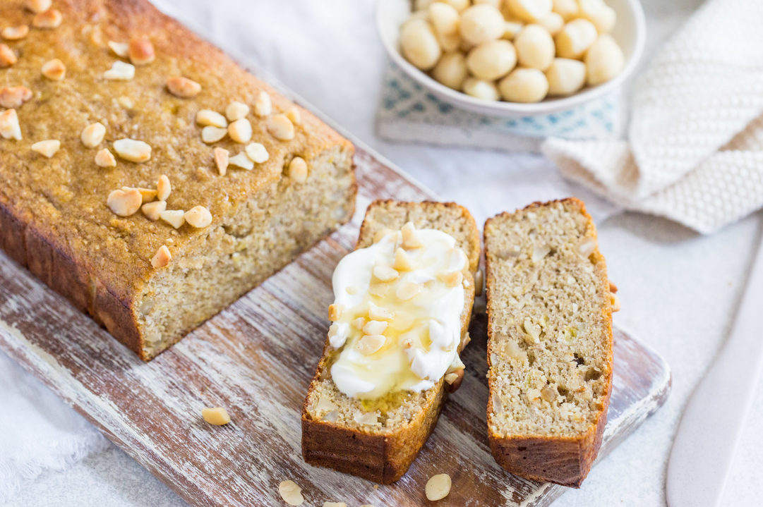 Leckeres Macadamia-Bananenbrot